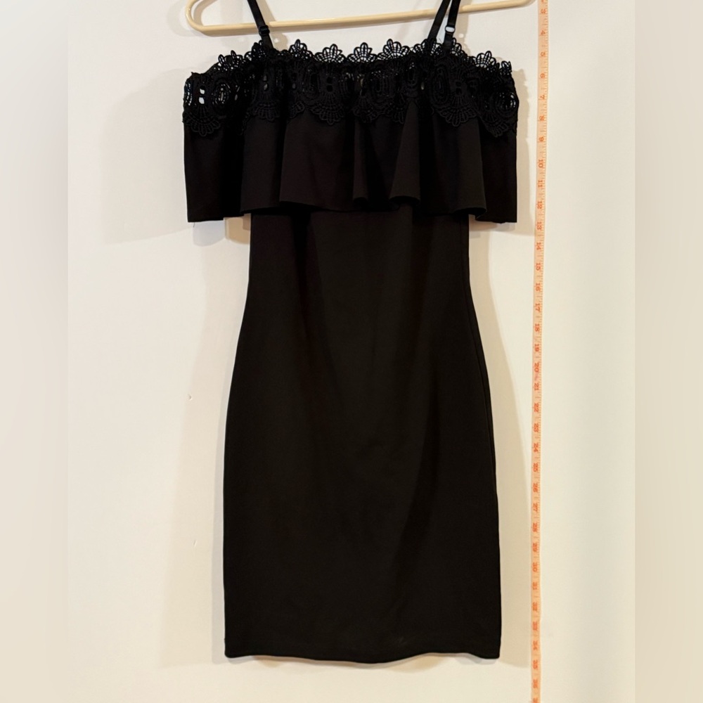 By & By Women’s Elegant Black Off-Shoulder Dress